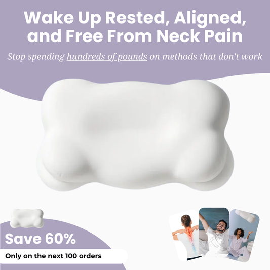 Mellow Sleep Cloud Pillow - Cervical Support Memory Foam for All Sleep Positions