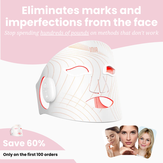 INIA GLOW - Wireless LED Face Mask-with Red Light Therapy